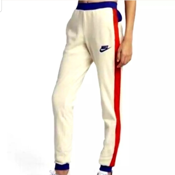 Nike Pants - Nike sportswear polar pants NWT cream red XL